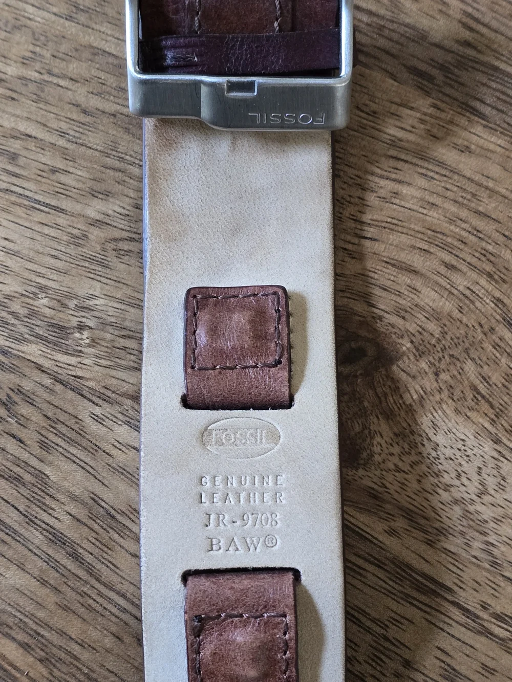 Fossil Women's Brown Studded Leather Cuff Watch
